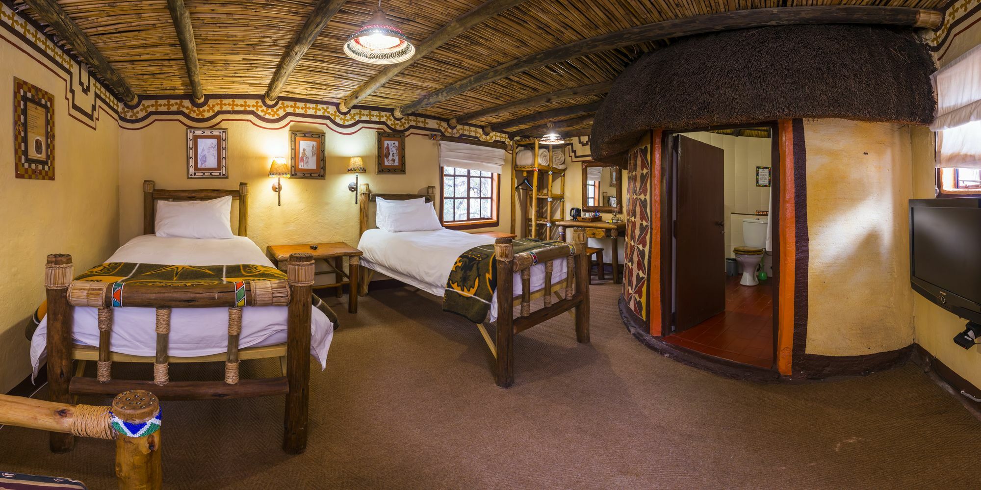 Aha Lesedi African Lodge & Cultural Village Broederstroom Exteriör bild