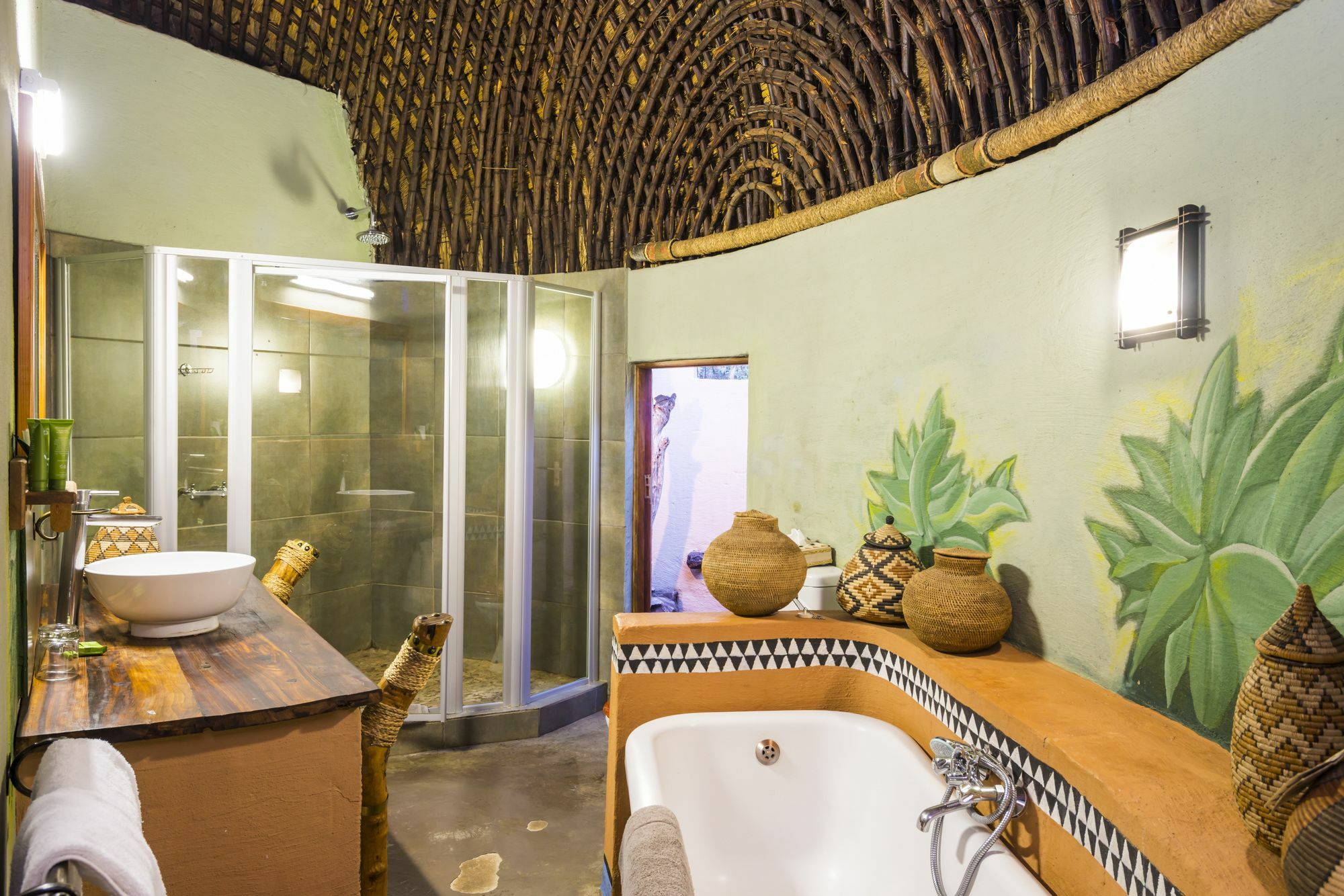 Aha Lesedi African Lodge & Cultural Village Broederstroom Exteriör bild